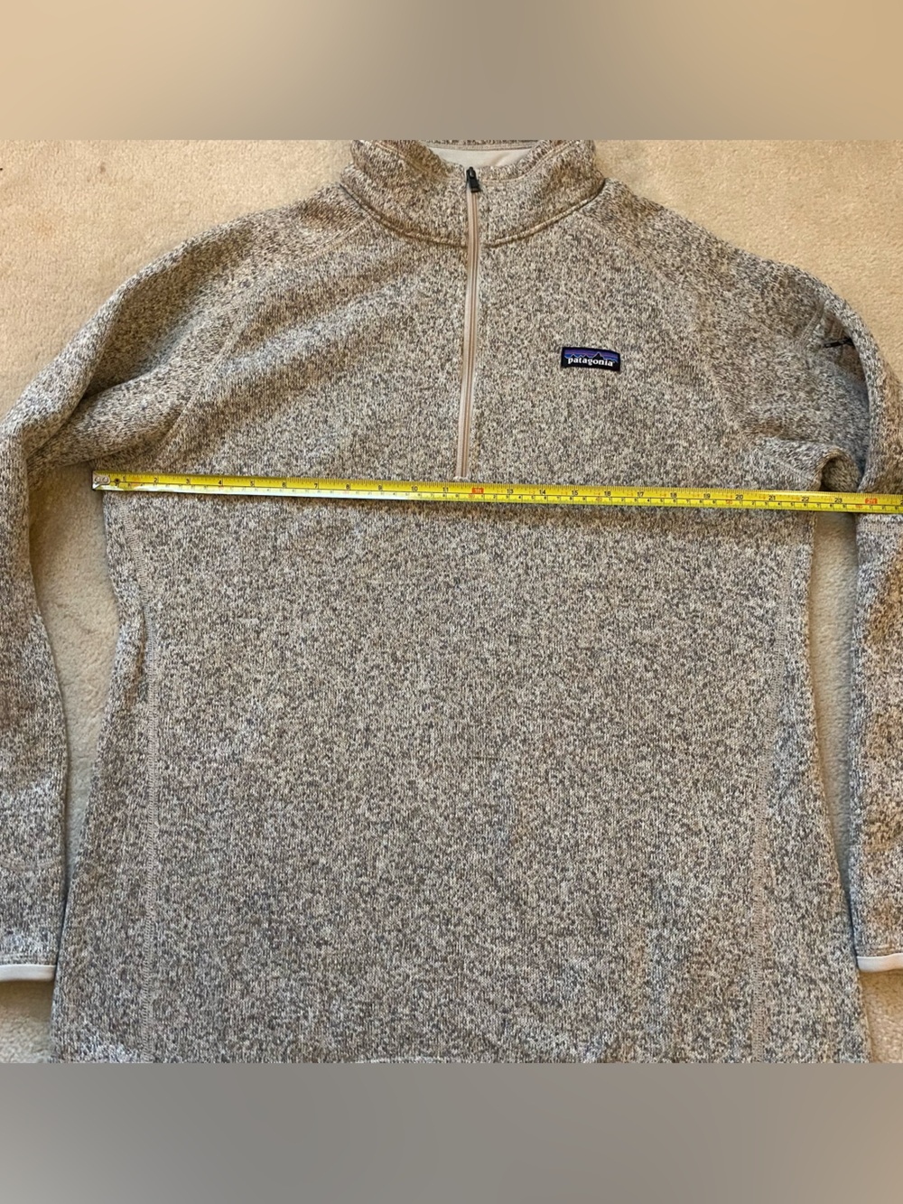 Patagonia Better Sweater 1/4 Zip Women's XL Birch White Fleece 25617 - Picture 6 of 11